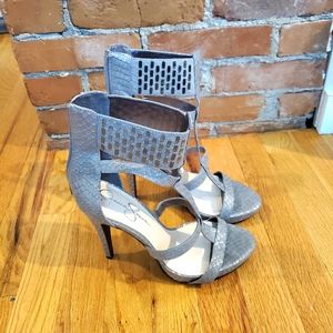 Jessica Simpson Metallic Sneakskin Sandles